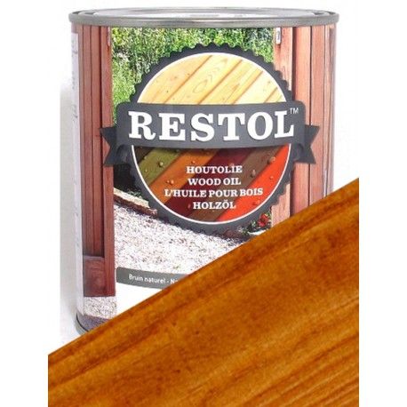 Huile protection bois extérieur Brun Clair 2,5l RESTOL