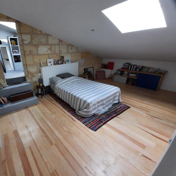 Parquet bois massif à clouer 200x14 cm - Pin des Landes - Choix Sans Noeud