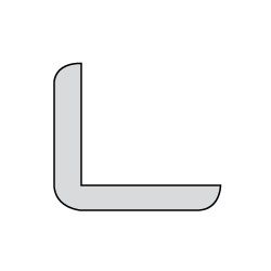 Baguette d'angle bords arrondis en pin des Landes 24x24 mm Long. 2,40 m