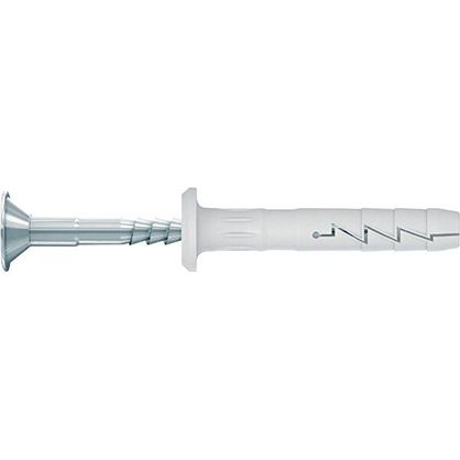 100 Chevilles à frapper Ø8 x 60 mm - Clou-vis nylon tête fraisée - RAWL
