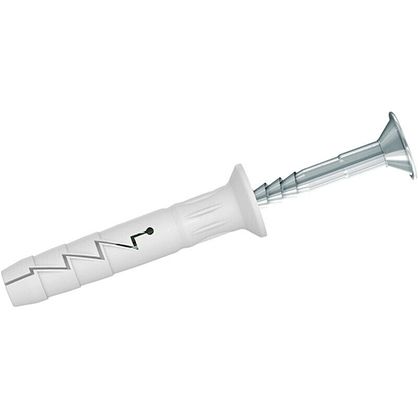 100 Chevilles à frapper Ø8 x 60 mm - Clou-vis nylon tête fraisée - RAWL