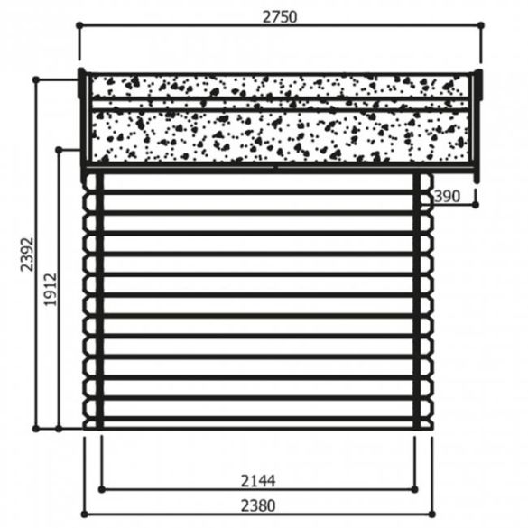 Abri de jardin traité NIMES 238 x 238 cm - 5,66 m²
