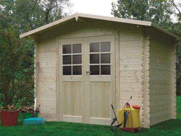 Abri de jardin bois 19 mm DRESDEN 248 x 198 cm - 4,91 m²