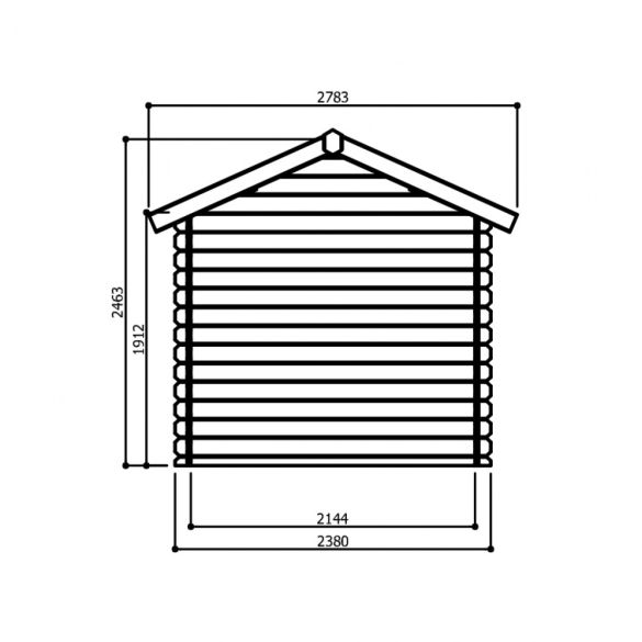 Abri de jardin 28 mm ARLES 358 x 238 cm 8,52 m² - S8319