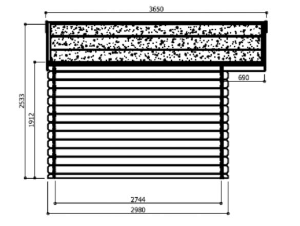 Abri de jardin 28 mm DOUAI 508 x 298 cm - 15,14 m² - S8309
