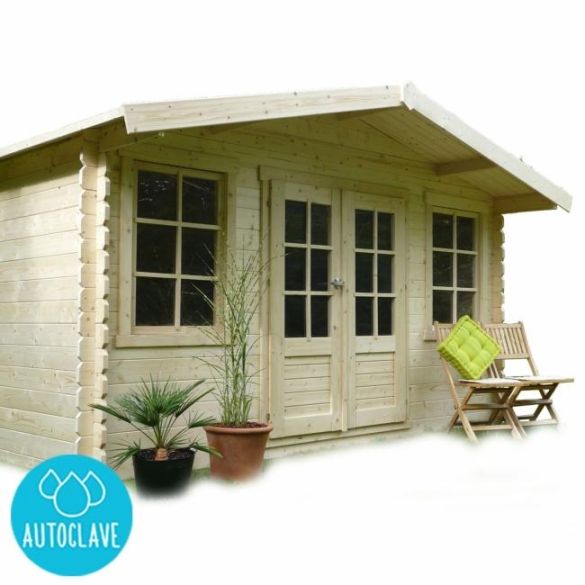 Abri bois traité 28mm DOLE 388 x 298 cm - 11,56 m²