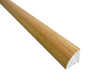 Quart de rond en Pin des Landes sans noeud 12x12 mm L. 2,40 m
