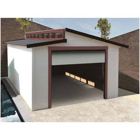 Garage 28 mm Torino 20,88 m² porte motorisée 570x360 cm