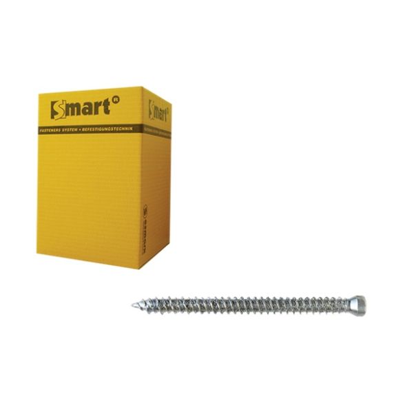 Vis béton Ø7,50 x 122 mm en acier zingué Torx30 SMART - Boîte de 100