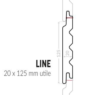Bardage Extra Line gris lumière 4150x125x20 mm Silverwood
