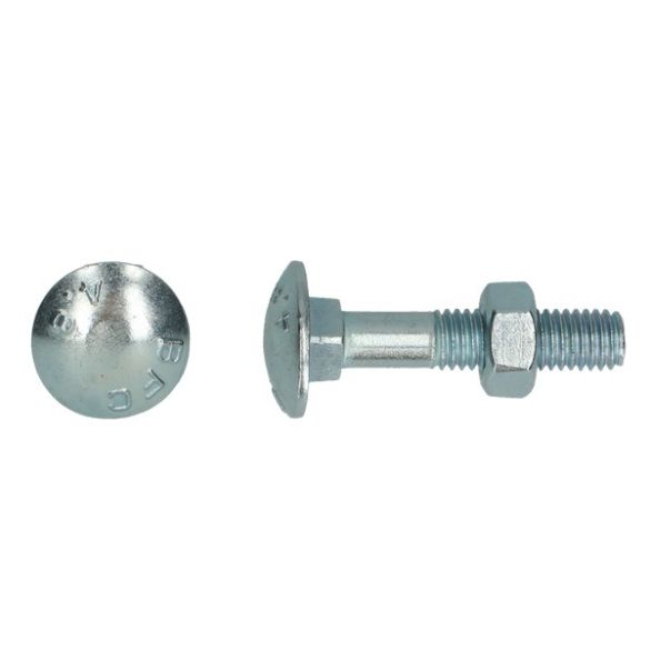 Boulon TRCC avec écrou DIN603 zingué Ø 6x70 mm PGB - Boîte de 200