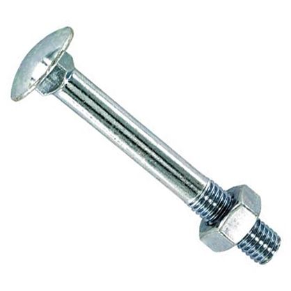 Boulon TRCC avec écrou Ø 12x180 mm - acier zingué - Boîte de 25