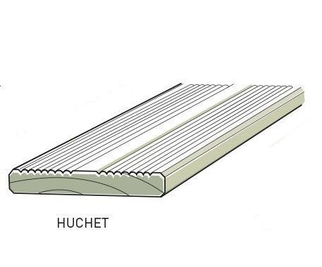 Lame terrasse SELECTION striée 145x22mm L.2,40 m en pin Classe 4 vert