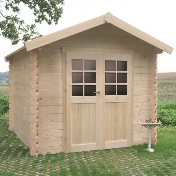 Abri de jardin en bois brut NIMES 238 x 238 cm - 5,66 m² - S8311 SOLID