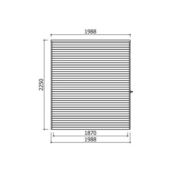 Abri de jardin traité SALERNO 2998 + 2939x1998 mm - toit plat