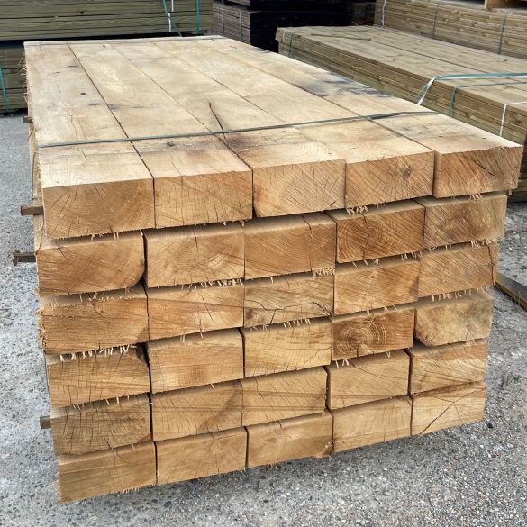 Traverse paysagère en chêne 2,60 m 200x120 mm