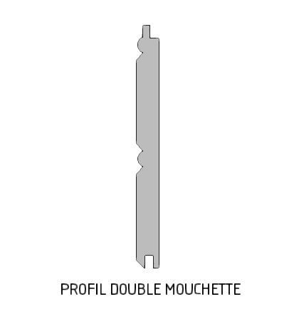 Lambris pin Prestige Sans Nœud profil double mouchette 100x10 mm L. 2,00 m