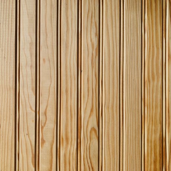 Lambris pin Prestige Sans Nœud profil double mouchette 100x10 mm L. 2,00 m