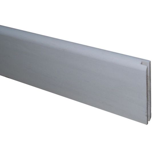 Plinthe bord arrondi en pin prépeint blanc 70x10mm L. 2,00 m