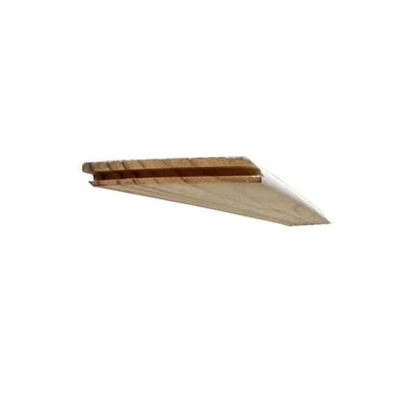 Plinthe bord arrondi en pin prépeint blanc 70x10mm L. 2,00 m