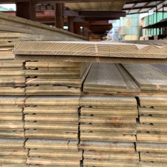 Planche de rive Sapin/Epicéa 5400x170x28 mm traité Classe 3 