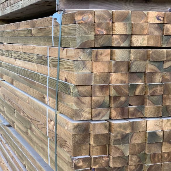 Ossature pin raboté 3,00 m 95x45 mm traité Classe 4