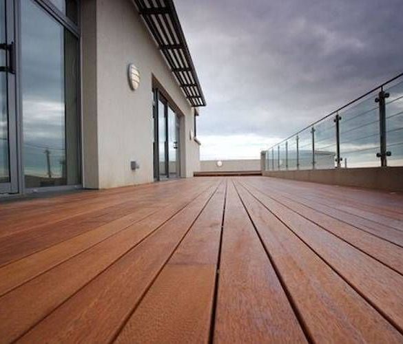 Lame terrasse MERBAU L. 3,60 m 140x20 mm - Profil Clip Classic - Fixations invisibles
