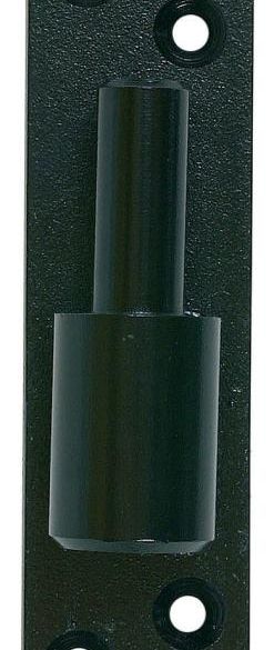 Gond de volet sur platine Ø 14mm noir en acier
