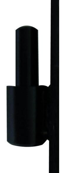 Gond de volet sur platine Ø 14mm noir en acier