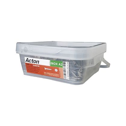 Vis A2 Inox Ø 5x50 mm - TX25 - Tête fraisée - Seau de 1000