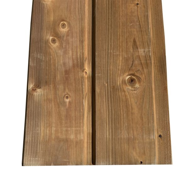 Bardage sapin réversible 2400x145x22 mm traité Classe 3 MARRON