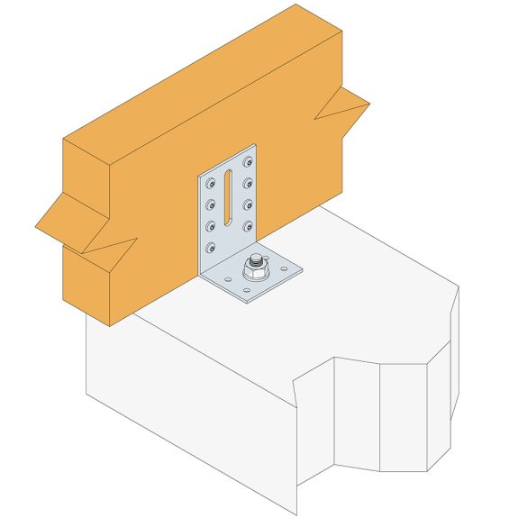 Equerre d'assemblage EA664/2- 40x60x60x2mm - SIMPSON Strong Tie