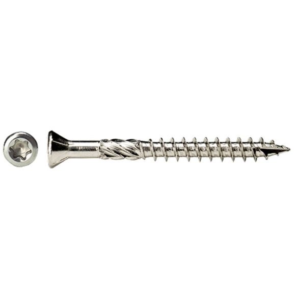 Vis terrasse petite tête fraisée A2 inox Ø5x60 mm + Embout Tx25 - Bte 200 vis 