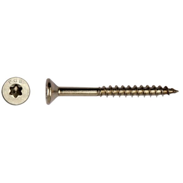 Vis inox A4 Ø 5x50 mm Tête fraisée Filetage partiel Tx25 - Boîte de 200