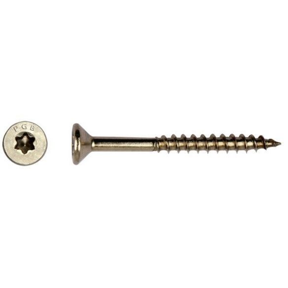 Vis inox A4 Ø 5x70 mm Tête fraisée Filetage partiel Tx25 - Boîte de 200