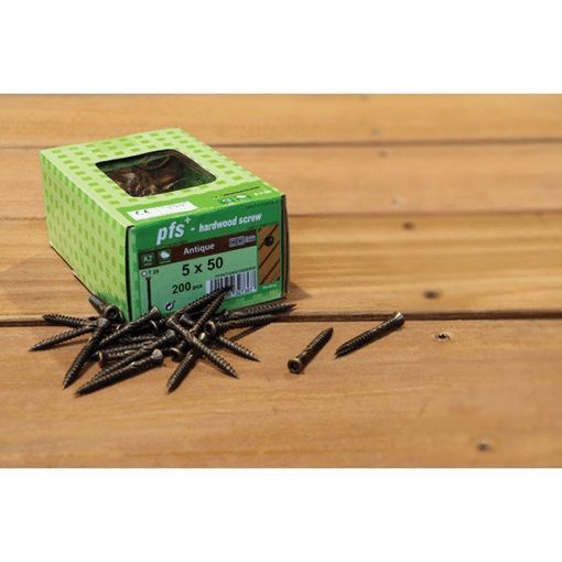 Vis terrasse inox A4 double filetage Ø5x60 mm pour bois dur - Bte 200 vis 