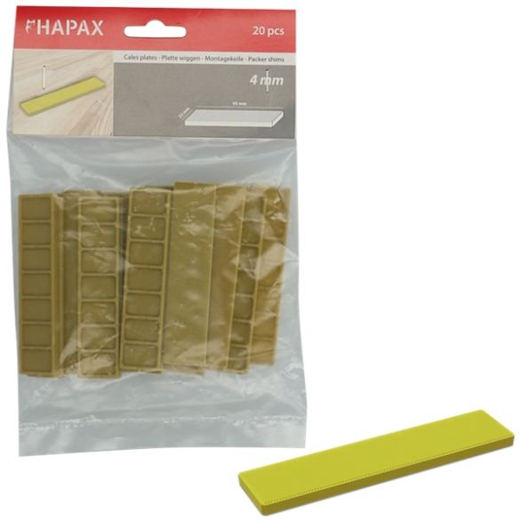 20 Cales plates 4 mm pour lambourdes terrasse HAPAX