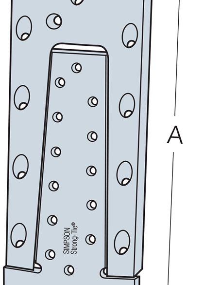 Etrier à queue d'aronde alu 121x60mm ETB120-B pour panne 15x8 cm et 20x8 cm