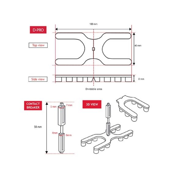 100 Cales de ventilation terrasse D-PRO 8x100x40mm HAPAX
