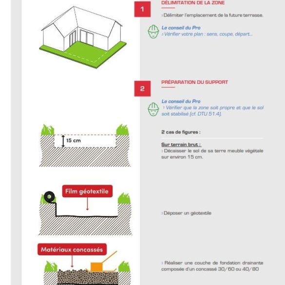 Plot lambourde terrasse Essentiel réglable 20-40 mm JOUPLAST