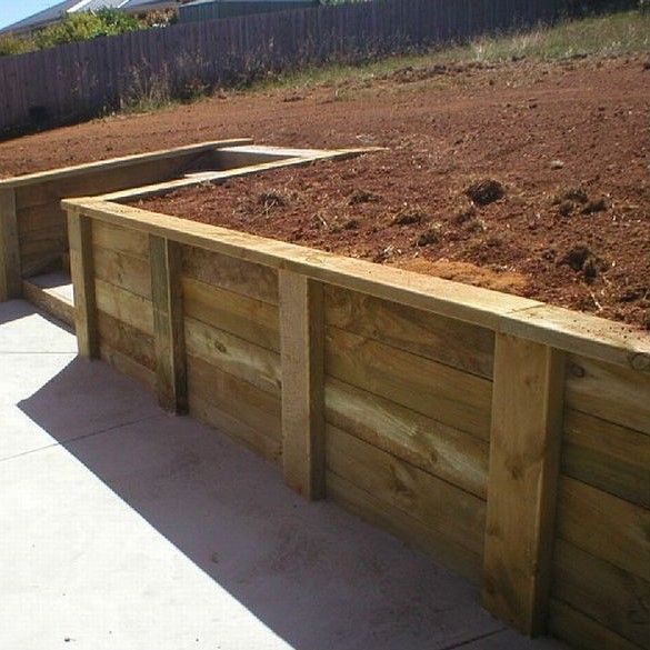 Planche pour mur de soutènement bois L. 2,40 m - 250x27 mm - en pin classe 4