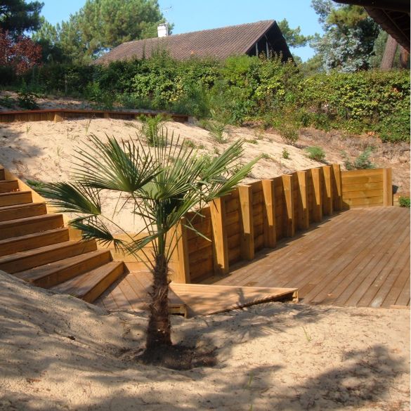 Planche pour mur de soutènement bois L. 2,40 m - 250x27 mm - en pin classe 4