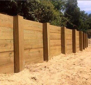 Planche pour mur de soutènement bois L. 2,40 m - 250x27 mm - en pin classe 4