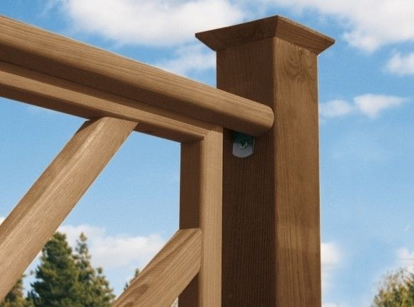 Main courante garde-corps Opale 44x90 mm Long. 2,40 m en pin traité Classe 4