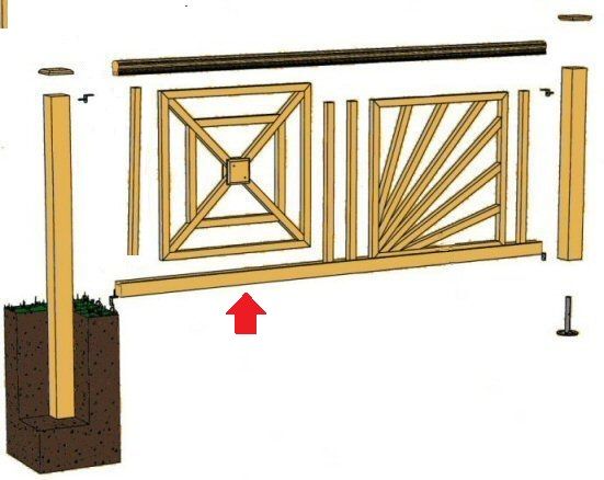 Lisse de clôture basse 70x45 mm Long. 2,40m en pin traité Classe 4