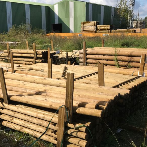 Rondin bois autoclave Ø8 x 200 cm fraisé