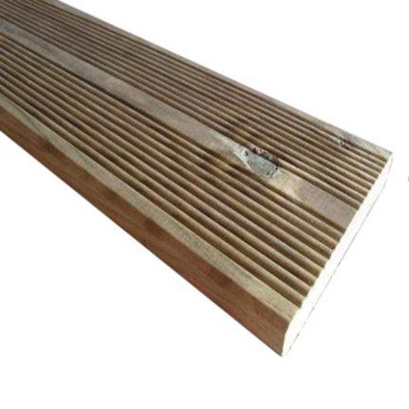 Lame terrasse TRADITION en pin maritime strié Cl4 2400x145x22 mm