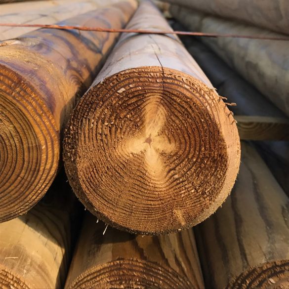 Rondin bois autoclave Ø12 x 200 cm fraisé