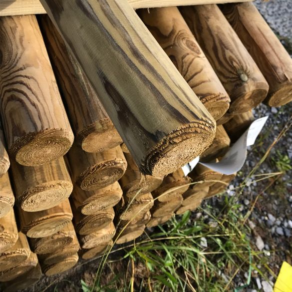 Rondin bois autoclave Ø12 x 200 cm fraisé