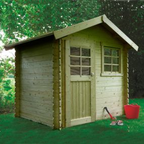 Abri de jardin en bois traité Laval S815-1 avec toit double pente